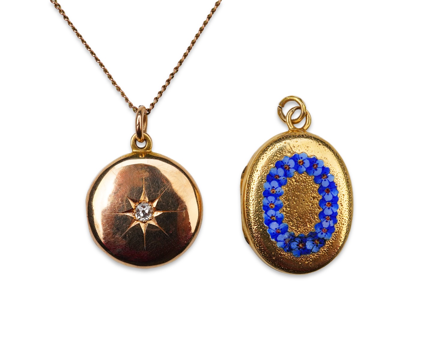 Two gold lockets, early 20th century